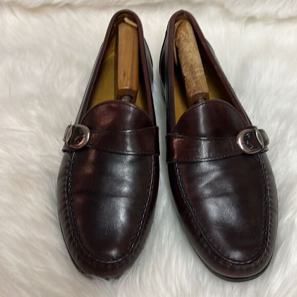 Allen Edmonds Walden Oxblood Leather Slip On Loafer Shoes Men's Size 10 B26 - Picture 3 of 13